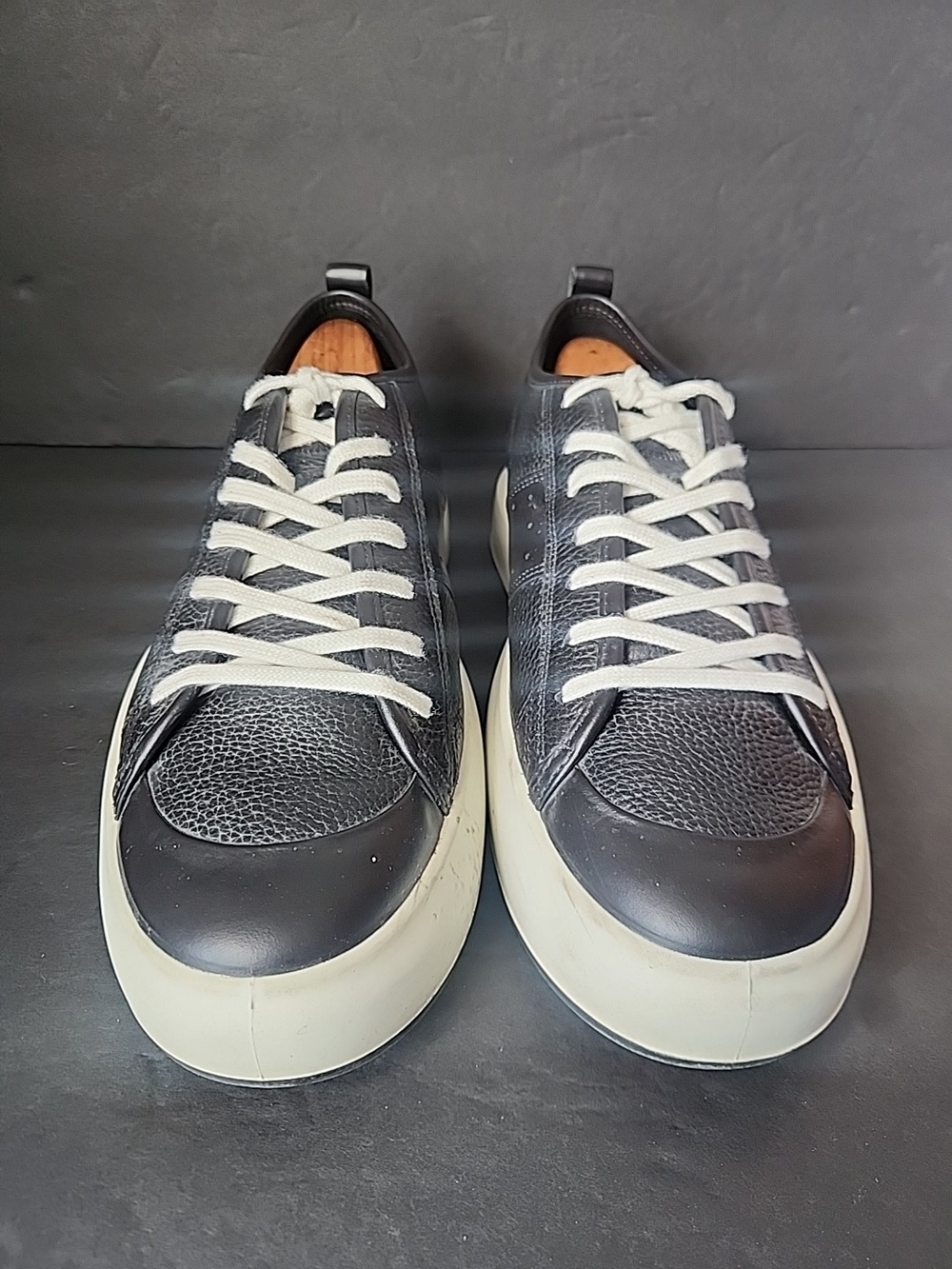 ECCO Mens Street Ace Sneakers Black Leather Comfort Shoes Size US 11-11.5 45 - Picture 2 of 9